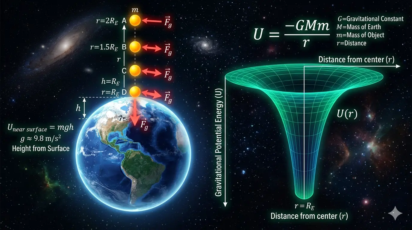 Understanding Gravitational Potential Energy: Full Mathematical Derivation – Physics, Gravitational Potential Energy blog by Hupen