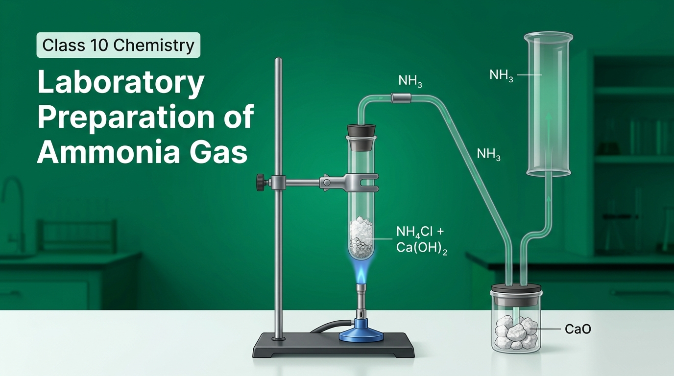 Laboratory Preparation of Ammonia Gas – Class 10 Chemistry Notes & Questions